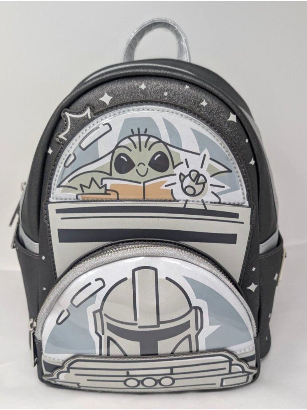 Disney Parks 2024 Mandalorian Grogu Loungefly Mini Backpack NWT Star Wars